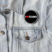 I <3 Techno 缶バッジ (インサイチュ)