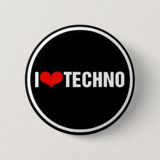 I <3 Techno 缶バッジ