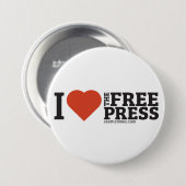 I <3 the Free Press 3" button 缶バッジ (正面&裏面)