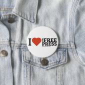 I <3 the Free Press 3" button 缶バッジ (インサイチュ)