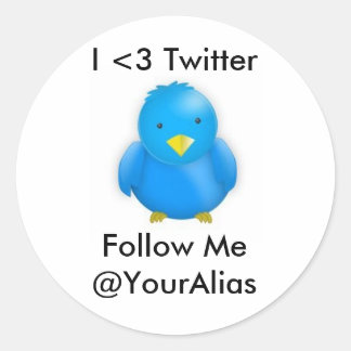 I <3 Twitter_Stickers ラウンドシール