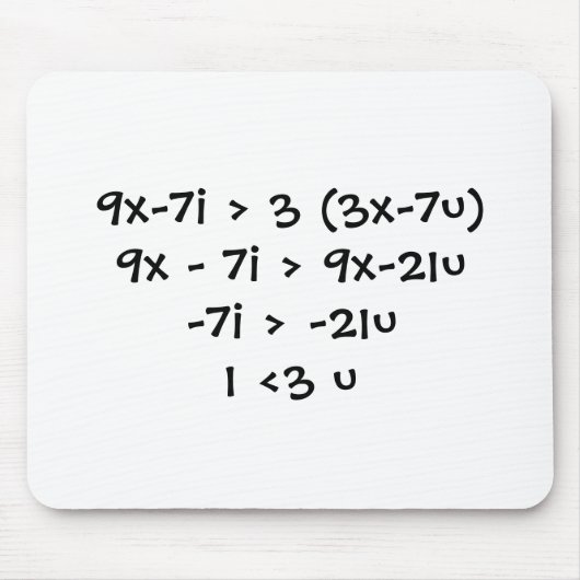 I <3 uのおたく愛 マウスパッド (正面)