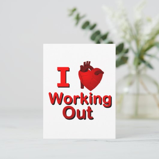 I <3 Working Out ポストカード (スタンド正面)