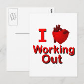 I <3 Working Out ポストカード (正面/裏面)
