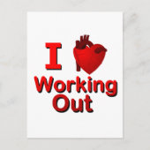 I <3 Working Out ポストカード (正面)
