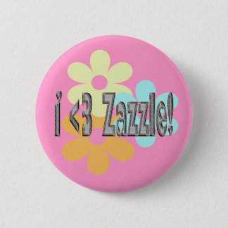 I <3 Zazzle! 缶バッジ