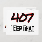 I 407の市外局番 ポストカード (正面/裏面)