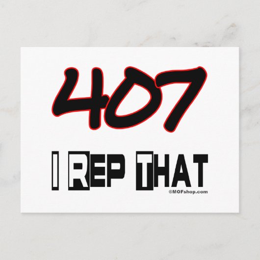 I 407の市外局番 ポストカード (正面)