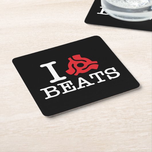 I 45のアダプターのビート スクエアペーパーコースター (アングル)