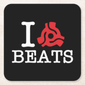 I 45のアダプターのビート スクエアペーパーコースター (正面)