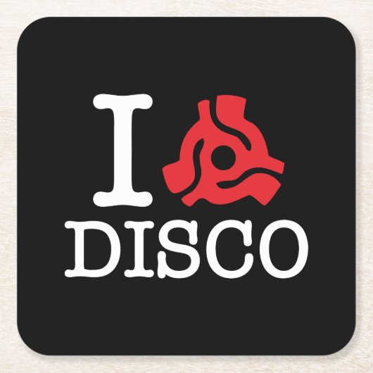 I 45アダプタディスコ スクエアペーパーコースター (正面)