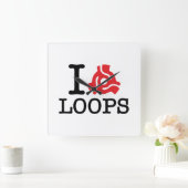 I 45アダプターループ スクエア壁時計 (ホーム)