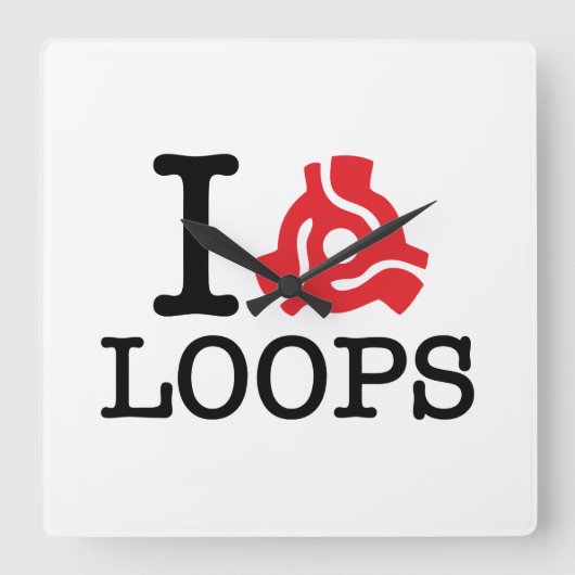 I 45アダプターループ スクエア壁時計 (正面)