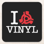 I 45個のアダプターのビニール スクエアペーパーコースター (正面)