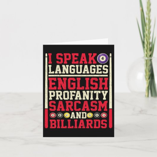 I 4 Languages Profanity話 InhimmとBilliard カード (正面)