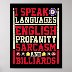 I 4 Languages Profanity話 InhimmとBilliard ポスター