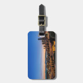 I-5高速道路とシアトルのダウンタウン ラゲッジタグ (正面縦)