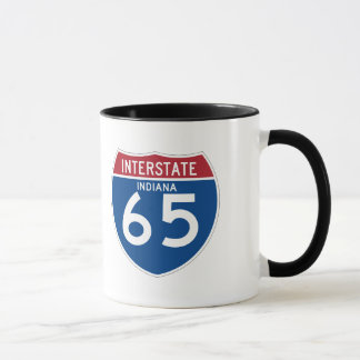 I-65州間幹線道路の盾のインディアナ- マグカップ