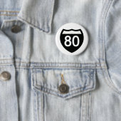 I-80 ハイウェイサインのボタン デザイン 缶バッジ (インサイチュ)