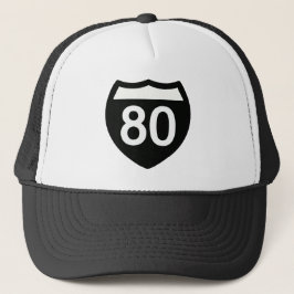 I-80 ハイウェイ標識 トラッカーズハット デザイン キャップ