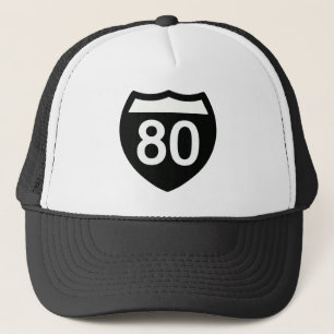 I-80 ハイウェイ標識 トラッカーズハット デザイン キャップ
