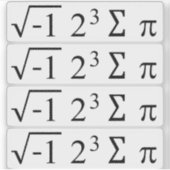 i 8 sum pi - I 食べ Some Pie - おもしろい Math Formula S シール (正面)