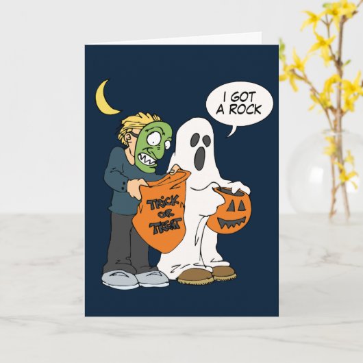 I a Rock 得 Halloweenカード カード (黄色い花)