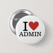 I ❤️ Admin (for Employees) カスタムピンズ 缶バッジ (正面&裏面)