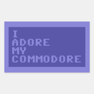 I Adore My Commodore （C64版） 長方形シール