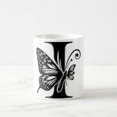 I Alphabet black butterfly モーフィングマグカップ (中央)