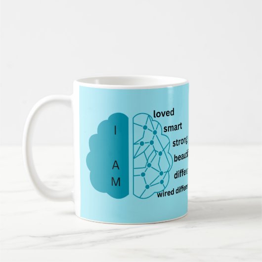 I AMトゥレット症候群マグカップ コーヒーマグカップ (左)