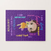 I AM – ブラック前向き・ブラウン・ガール肯定 ジグソーパズル (横)