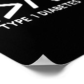 I Am 素晴らしおもしろいタイプ1糖尿病認識度記号 ポスター (角)