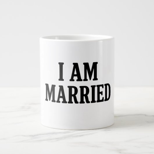 I Am -結婚した Gift for Colomes ジャンボコーヒーマグカップ (正面)