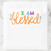 I Am (賛美オリジナルタイポグラフィ) 長方形シール (バッグ)