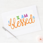 I Am (賛美オリジナルタイポグラフィ) 長方形シール (封筒)