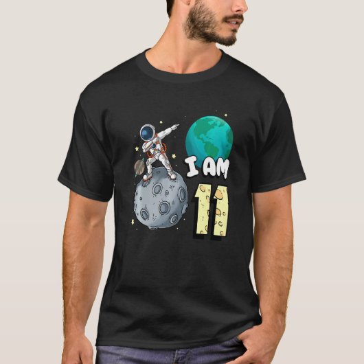 I Am 11宇宙宇宙飛行士キッド・ムーン・ウォーカー11誕生 Tシャツ (正面)