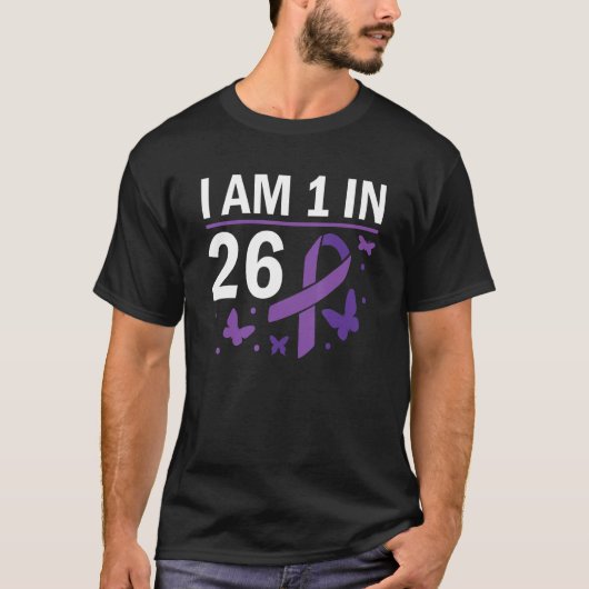 I Am 1 In 26てんかん認識度 Tシャツ (正面)