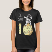 I am 1 Space Astronaut Kid Moon Walker 1st Birthda Tシャツ (正面)