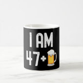 I Am 47プラス1ビール48歳48誕生日Pa コーヒーマグカップ (中央)
