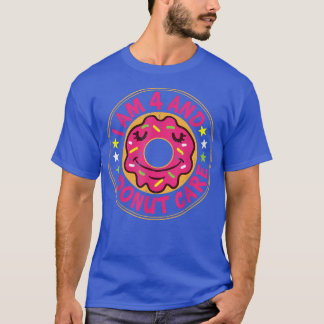 I Am 4 And Dout 気に Happy 4th Birthday Douts  Tシャツ