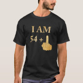 I Am 54 Plus 1 55おもしろいth誕生日1965 1966 Tシャツ (正面)