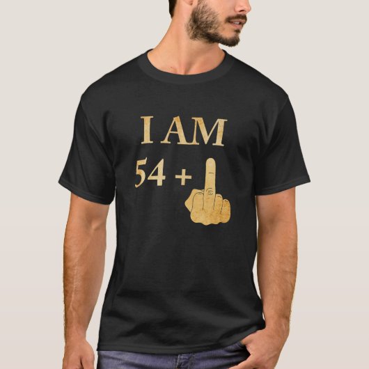 I Am 54 Plus 1 55おもしろいth誕生日1965 1966 Tシャツ (正面)