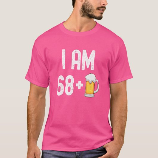 I Am 68 Plus 1ビール69歳69誕生日Pa Tシャツ (正面)