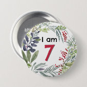 I am 7美しいフローラかわいらしピンバッジ 缶バッジ (正面&裏面)