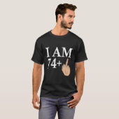 I am 74中指あいさつ誕生B – 日 Tシャツ (正面フル)