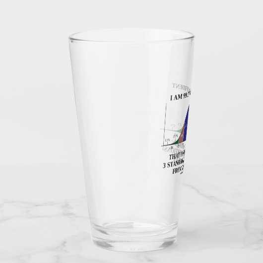 I Am 99.7% Confident Fall Within 3 Standard Dev タンブラーグラス (右)