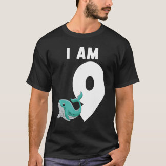 I Am 9 Whale 9 Years Old Tシャツ
