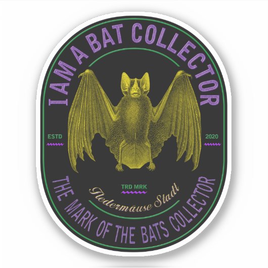 I am a bat collector シール (正面)