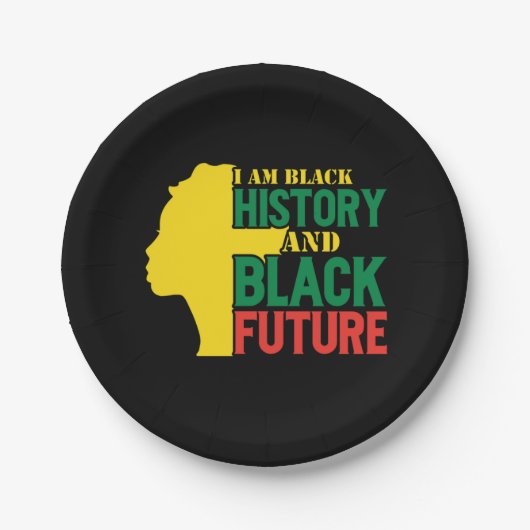 i_am_a_black_history_and_black_future_1 ペーパープレート (正面)